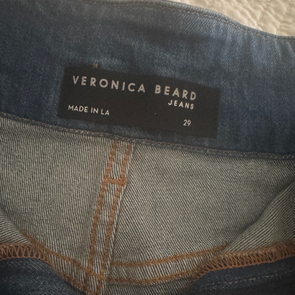 Veronica Beard Jaylen Pleated Denim Shorts, women's size 29 - Picture 4 of 4